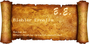 Biehler Ernella névjegykártya